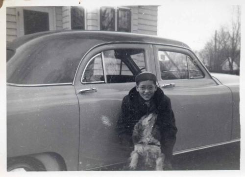Don-Erdman-with-dog-in-front-of-car