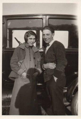 Ruth-Brennand-with-boy-in-front-of-car