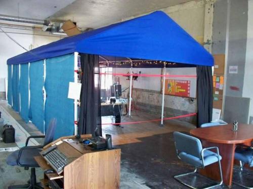 The big blue tent