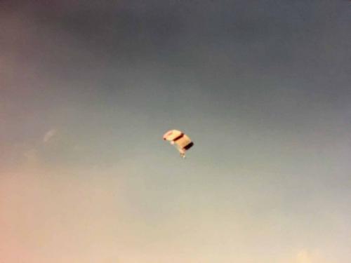 Free fall for one minute and pull rip cord at 2,500 feet