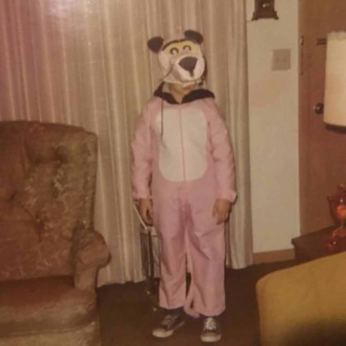 Pink Panther costume (made by my mom)