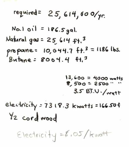 Calculations for heat